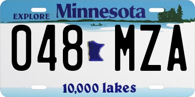 MN license plate 048MZA