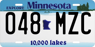 MN license plate 048MZC