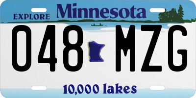 MN license plate 048MZG
