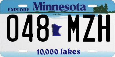 MN license plate 048MZH