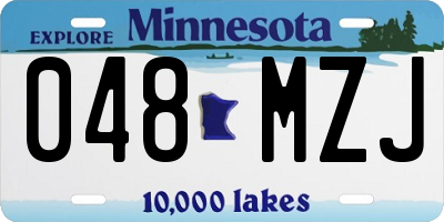 MN license plate 048MZJ