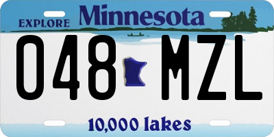 MN license plate 048MZL