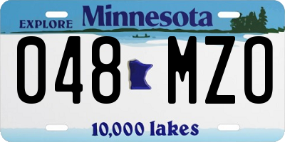 MN license plate 048MZO