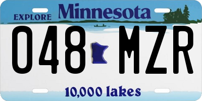 MN license plate 048MZR