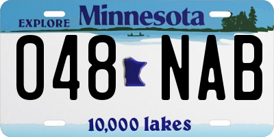 MN license plate 048NAB