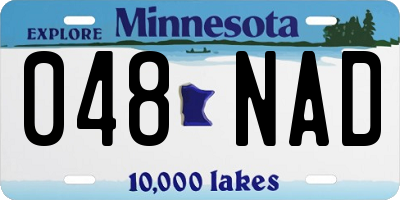 MN license plate 048NAD