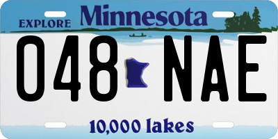MN license plate 048NAE