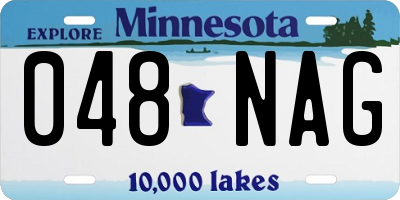 MN license plate 048NAG