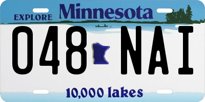 MN license plate 048NAI