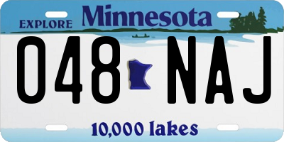 MN license plate 048NAJ