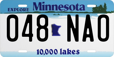 MN license plate 048NAO