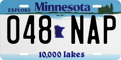 MN license plate 048NAP