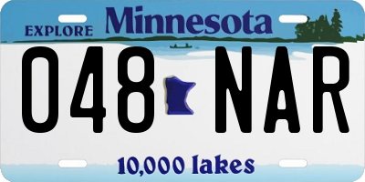 MN license plate 048NAR