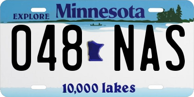MN license plate 048NAS