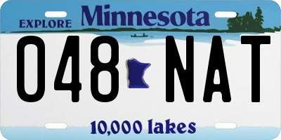 MN license plate 048NAT