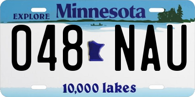 MN license plate 048NAU