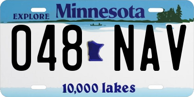 MN license plate 048NAV