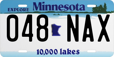 MN license plate 048NAX