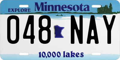 MN license plate 048NAY