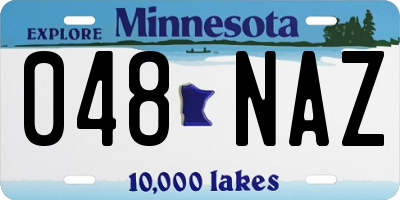 MN license plate 048NAZ