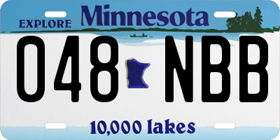MN license plate 048NBB