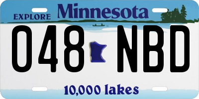 MN license plate 048NBD