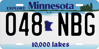 MN license plate 048NBG