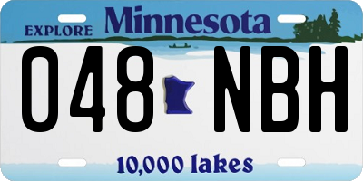 MN license plate 048NBH
