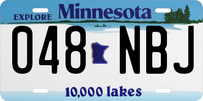 MN license plate 048NBJ