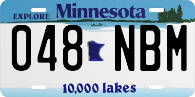 MN license plate 048NBM