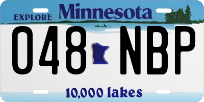 MN license plate 048NBP