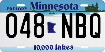 MN license plate 048NBQ