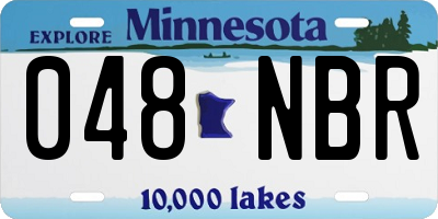 MN license plate 048NBR