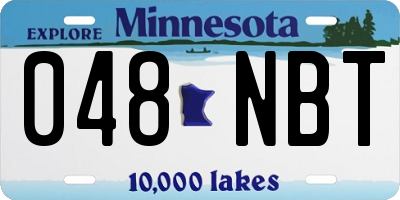 MN license plate 048NBT
