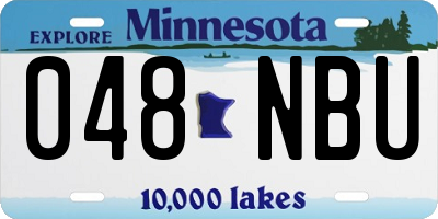 MN license plate 048NBU
