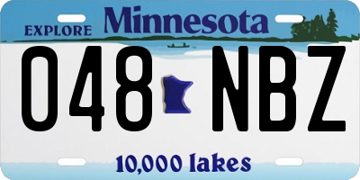 MN license plate 048NBZ