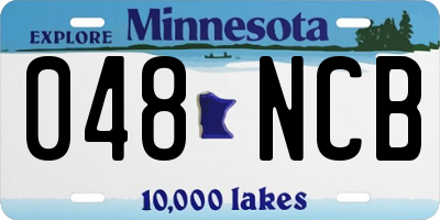 MN license plate 048NCB