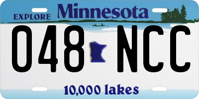 MN license plate 048NCC