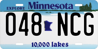MN license plate 048NCG