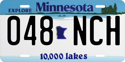 MN license plate 048NCH