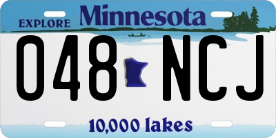 MN license plate 048NCJ
