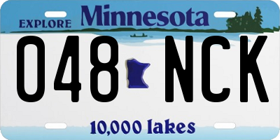 MN license plate 048NCK