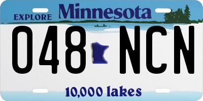 MN license plate 048NCN