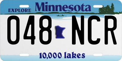 MN license plate 048NCR