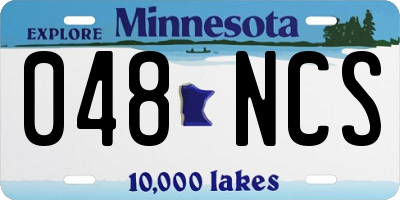 MN license plate 048NCS