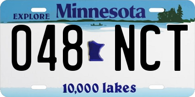 MN license plate 048NCT