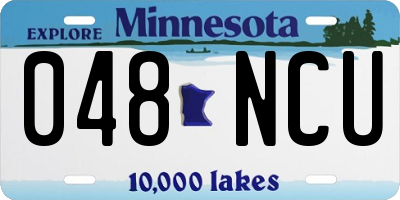 MN license plate 048NCU