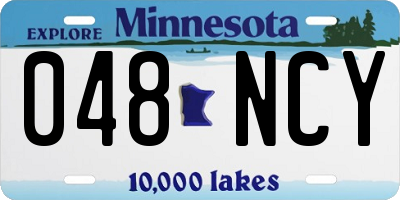 MN license plate 048NCY