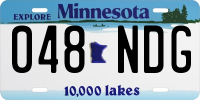 MN license plate 048NDG
