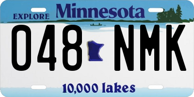 MN license plate 048NMK